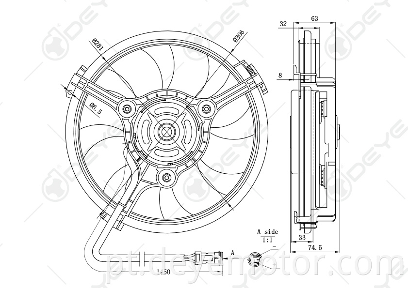 8D0959455C 8D0959455 4B0959455 ventilador de resfriamento do radiador do carro para A4 A6 A8 VW SHARAN FORT GALAXY SEAT ALHAMBRA